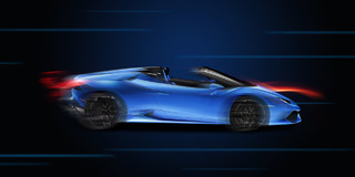 蓝色科技感简约跑车赛车飞驰光影展板背景汽车背景
